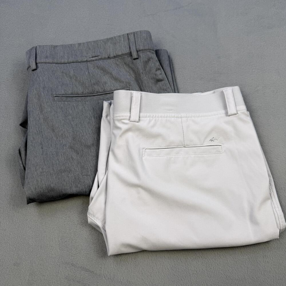Greg Norman Golf Shorts Mens 38 Lot of 2 Gray Stretch Everbest Performance